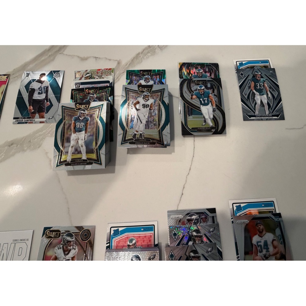 Philadelphia Eagles Football Card Lot (230+) Panini Select Prizm Jalen Hurts - Picture 4 of 8